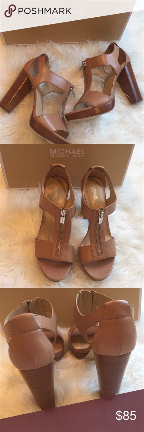 michael kors berkley cashew|Berkley Leather Platform Sandal .